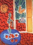 Henri Matisse Red background blue table oil painting